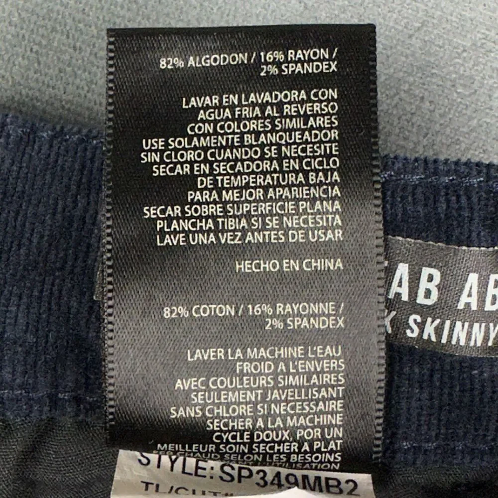 Kut From The Kloth KFTK Fab Ab Corduroy Jeans Womens 4 Toothpick Skinny Pants*